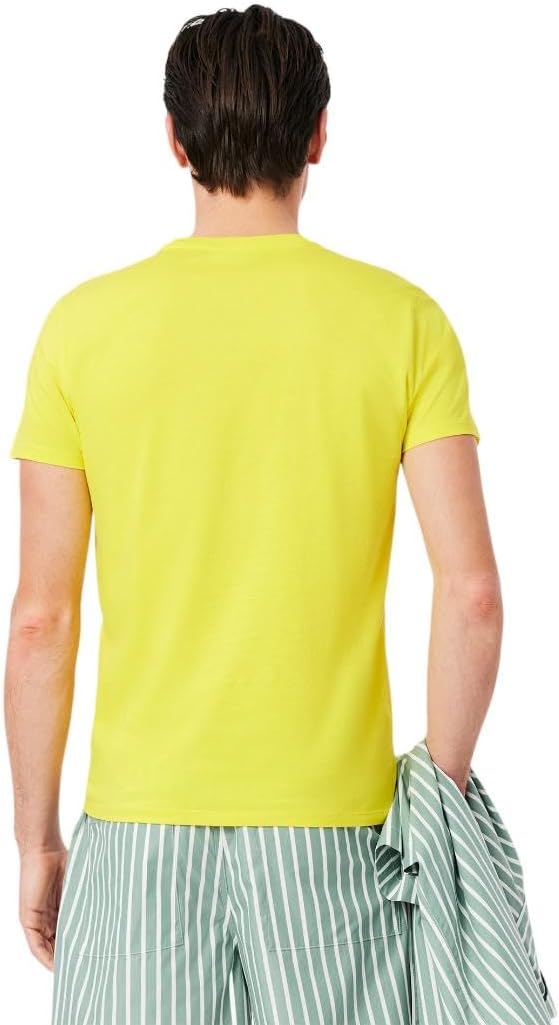 Мужская футболка Lacoste с коротким рукавом и круглым вырезом из джерси Pima, Pineapple — фото 3