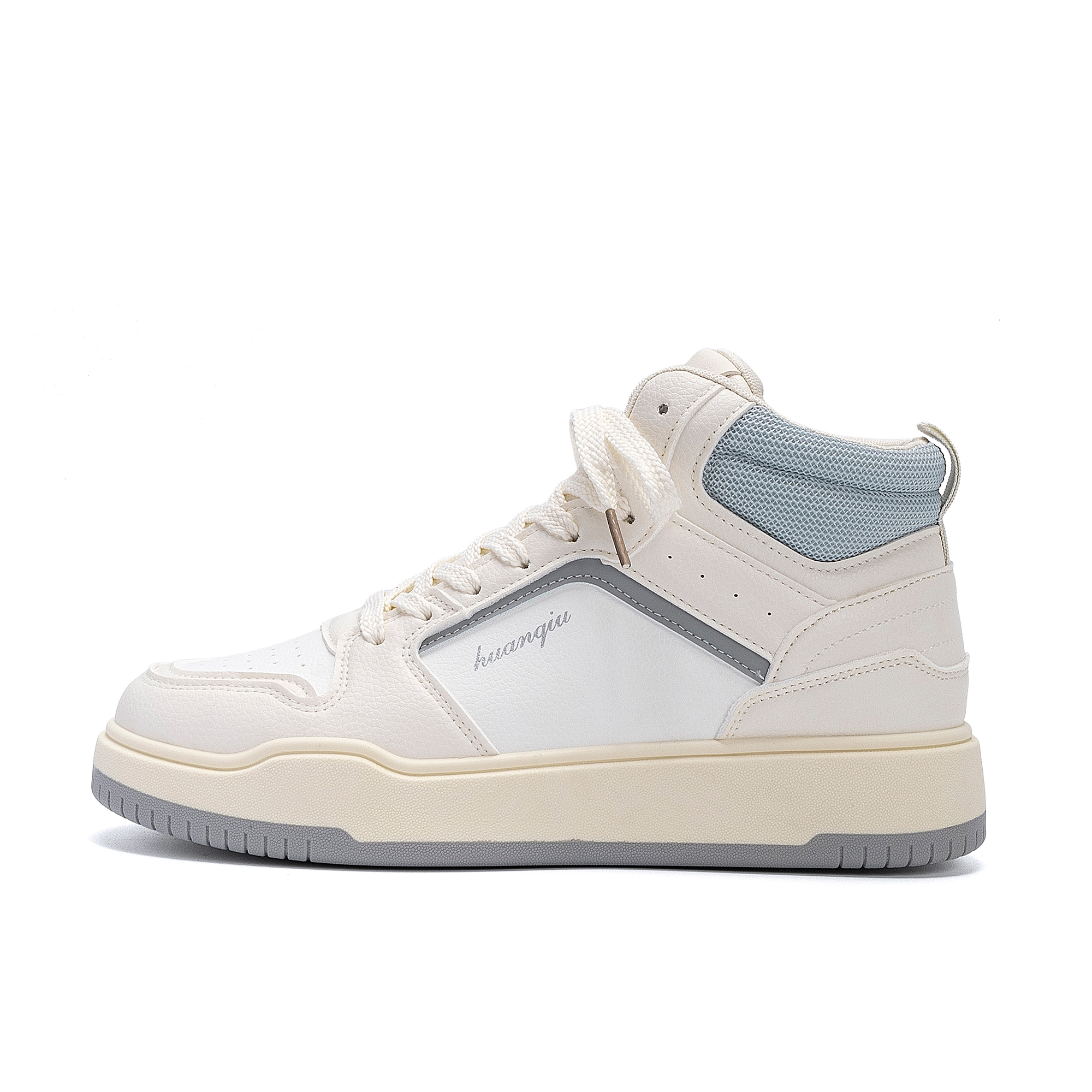 

HUANQIU Высокие скейтерские кроссовки для мужчин, увеличивающие высоту, легкие, бежево-серые