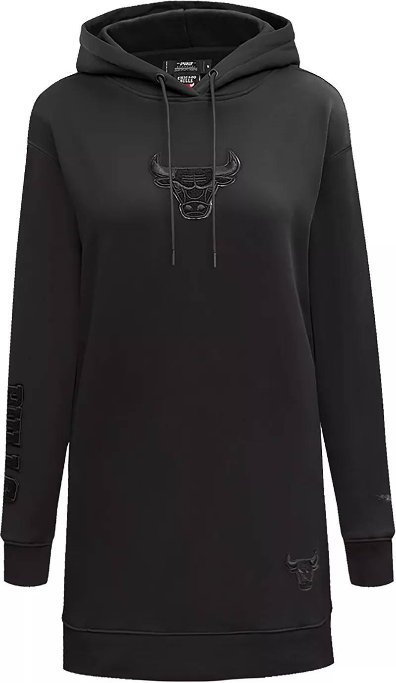 

Черное женское платье с капюшоном Pro Standard Chicago Bulls