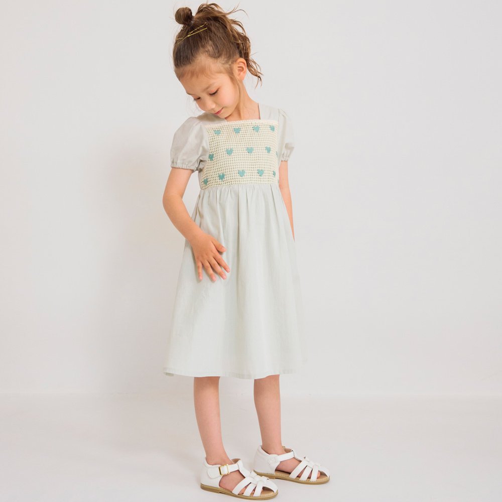 Платье с вышивкой в виде сердечек Branshes, Light green