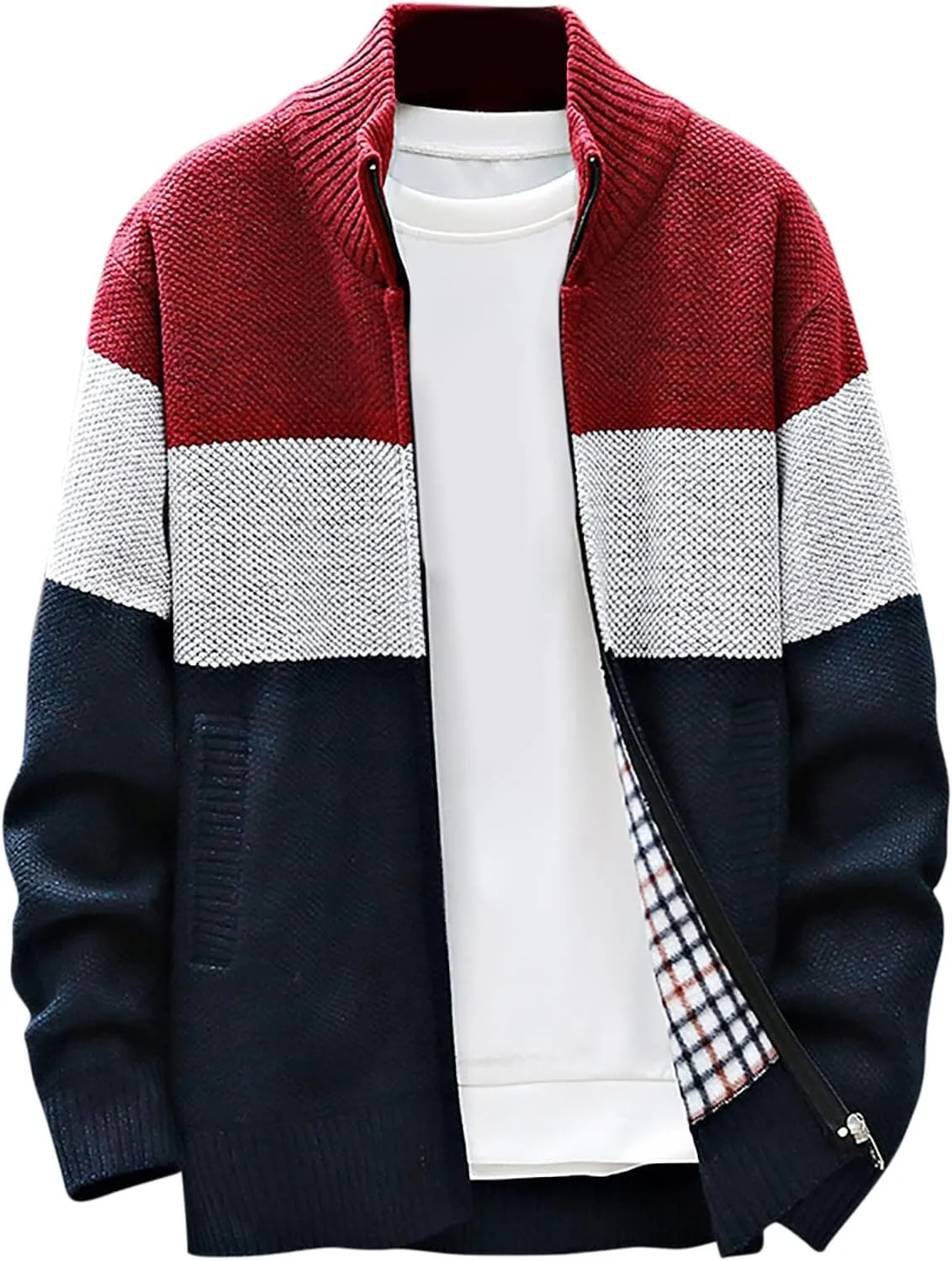 

Поло кардиган мужской Zip Up, Plus Size, Slim Fit Homisy