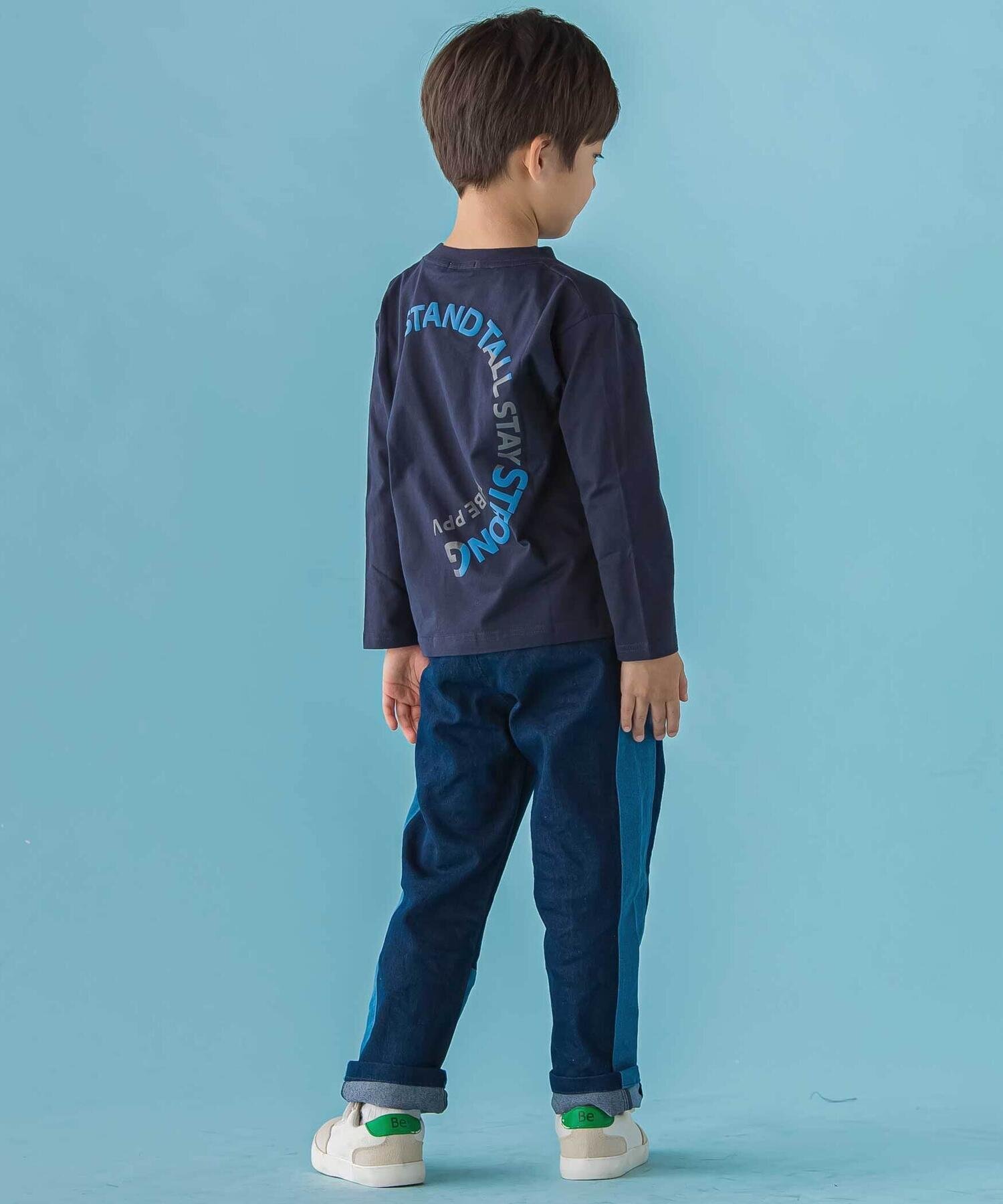 Длинная футболка с круглым логотипом и трикотажным принтом (95–160 см) BeBe Petits Pois Vert, Navy — фото 3
