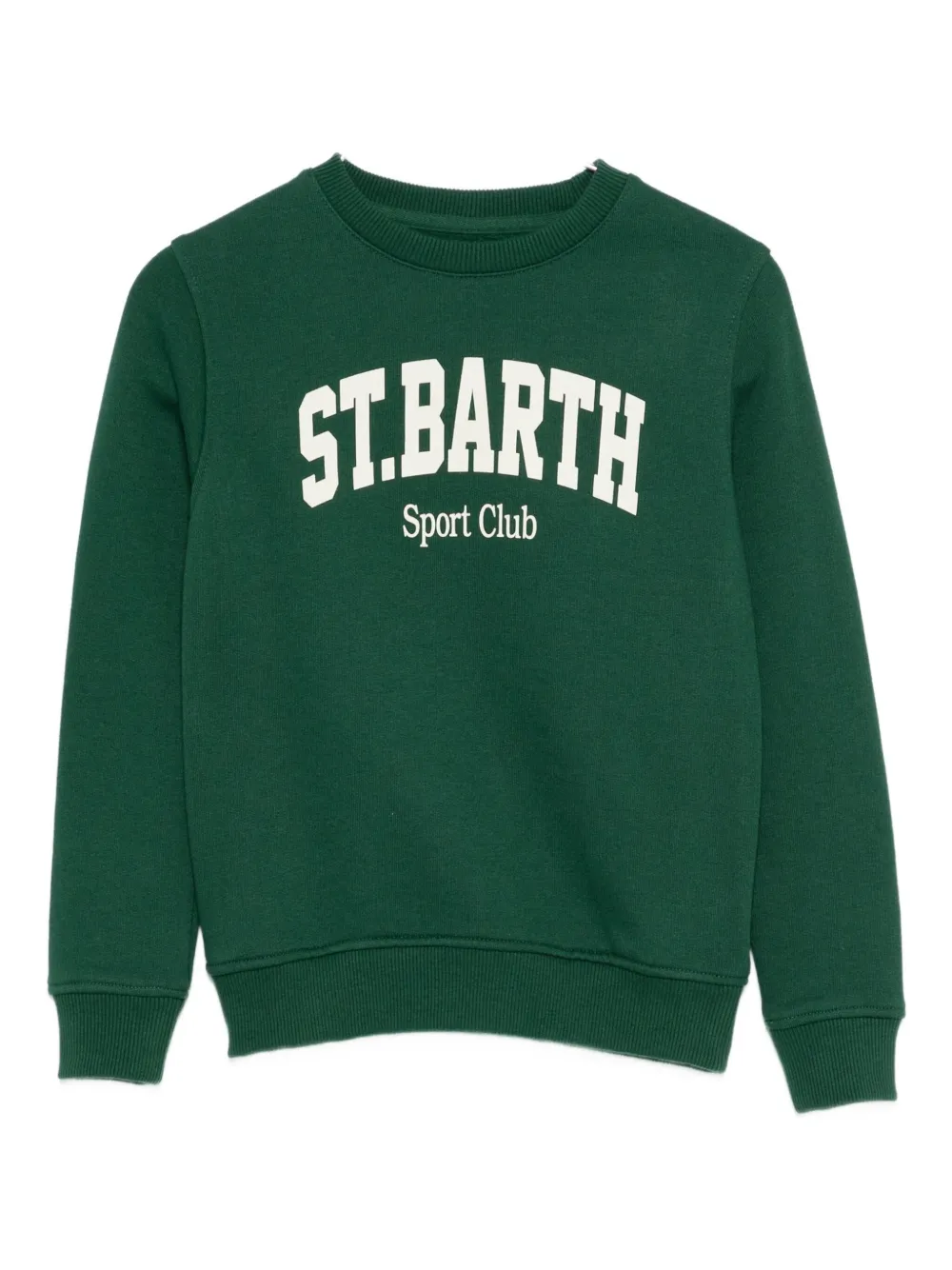 

Свитшот с логотипом и круглым вырезом Mc2 Saint Barth Kids, зеленый