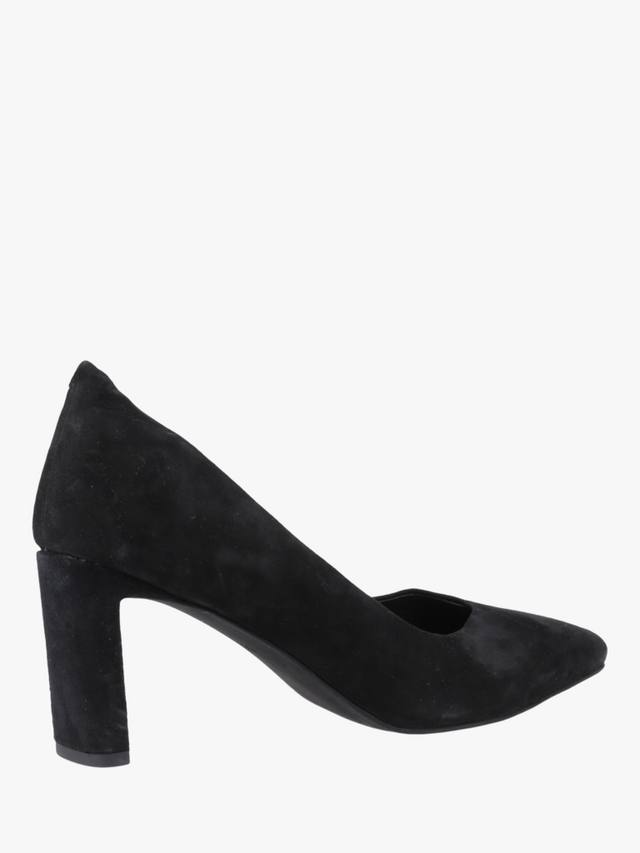 Туфли Olivia на устойчивом каблуке из замши Hush Puppies, Black — фото 3