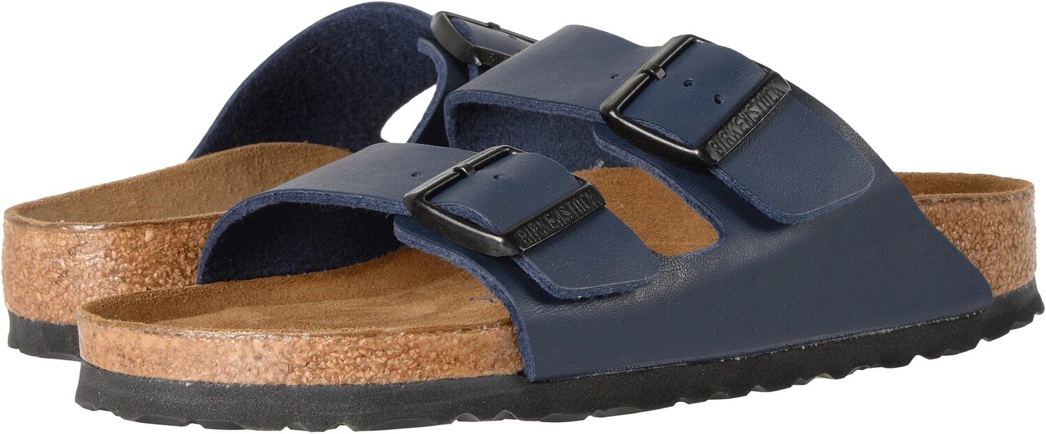 

Сандалии на плоской подошве Arizona Soft Footbed - Birko-Flor (Unisex) Birkenstock, цвет Navy Birko-Flor