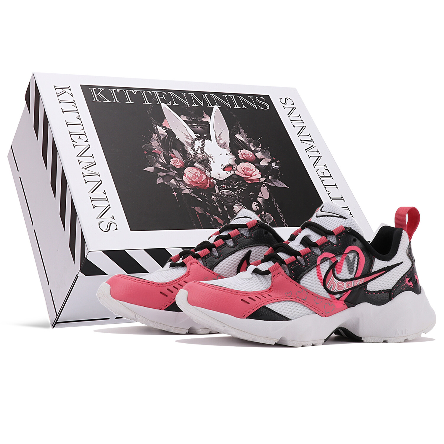 

Кроссовки Nike Air Heights Lifestyle Shoes Women's Low-top Pink/Black, черный