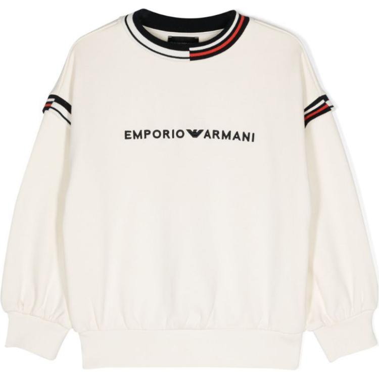 

Свитер SS24 цвета айвори детский EMPORIO ARMANI