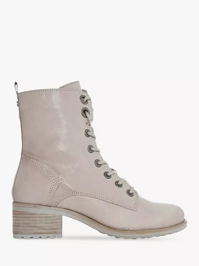 Ботильоны Moda in Pelle Bezzie Lace Up Leather, кремовый