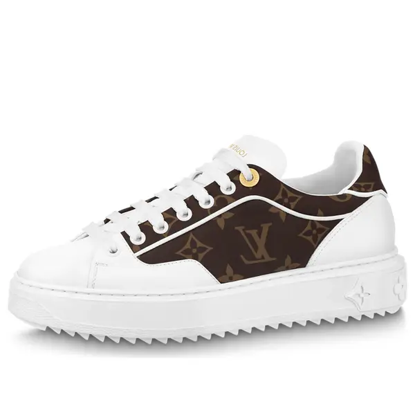 Кроссовки time out sneakers 'white with brown monogram' Louis Vuitton, белый