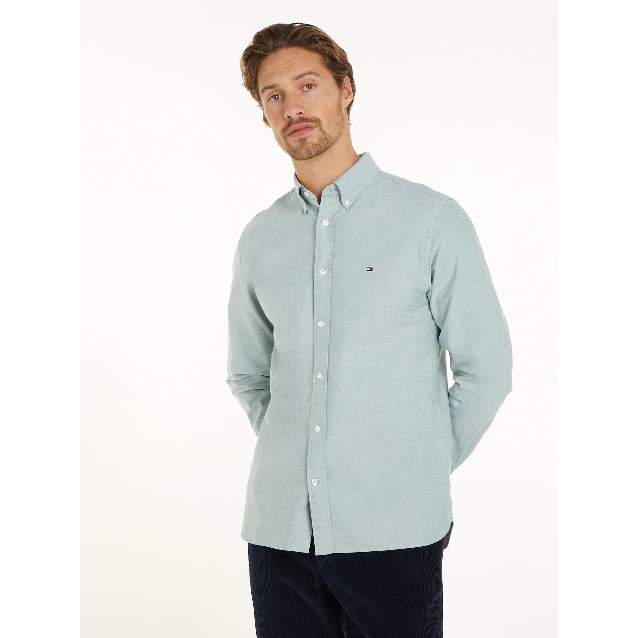 

Рубашка с длинными рукавами Tommy Hilfiger "SOLID HERITAGE OXFORD RF SHIRT", зеленый
