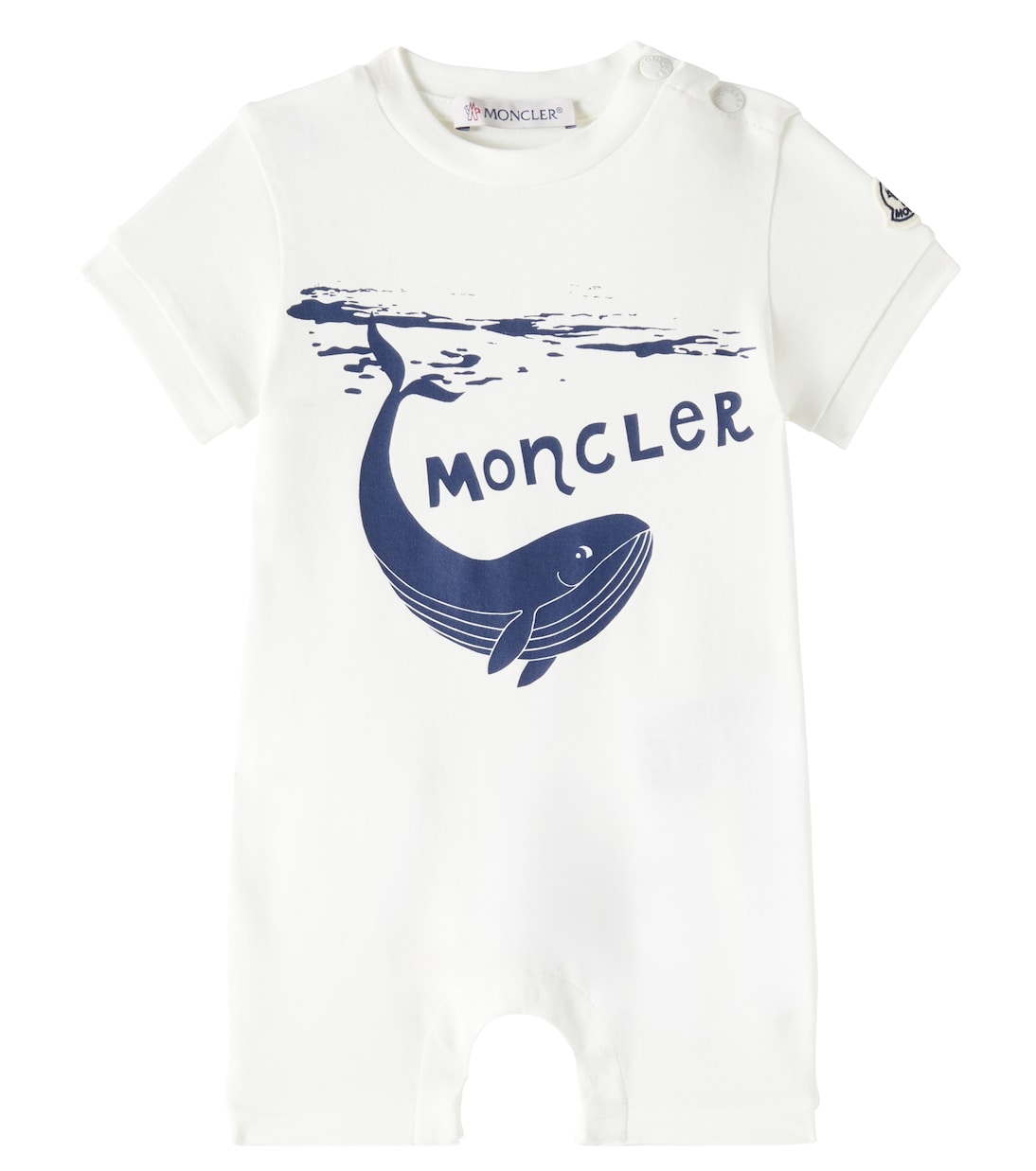 

Детский комбинезон из хлопковой смеси Moncler Enfant, белый