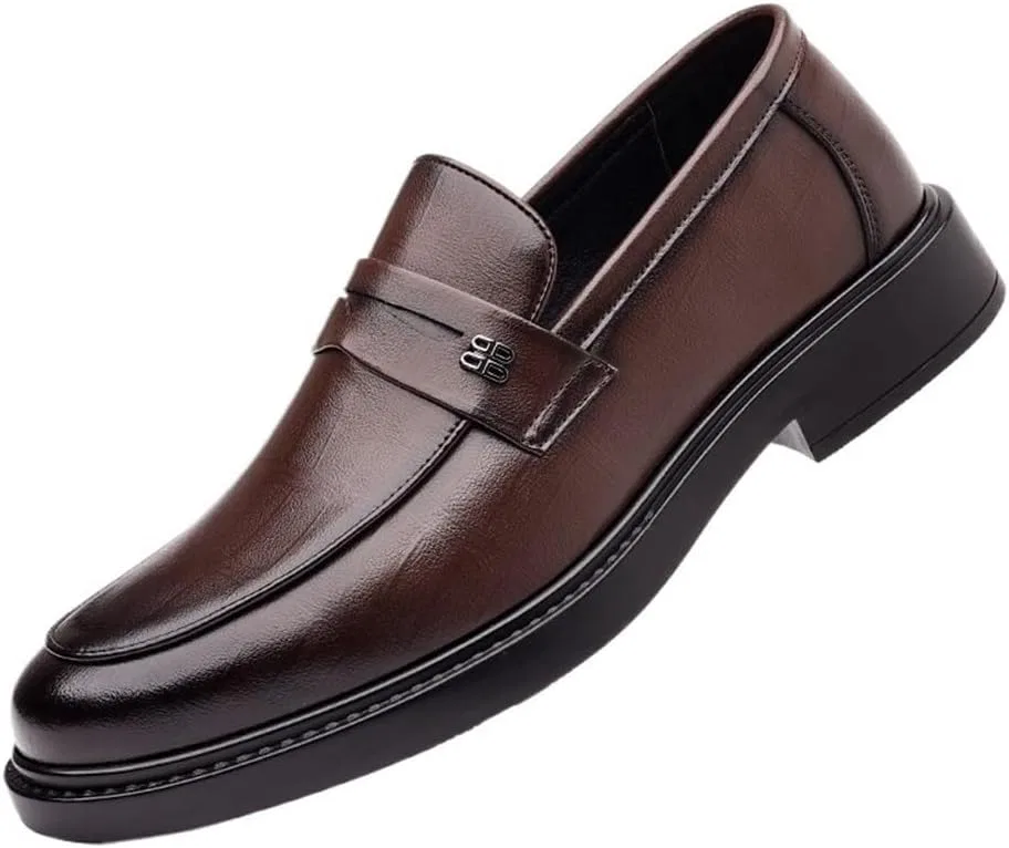 Лоферы кожаные мужские, Oxford формальные, Brown UOPYNE