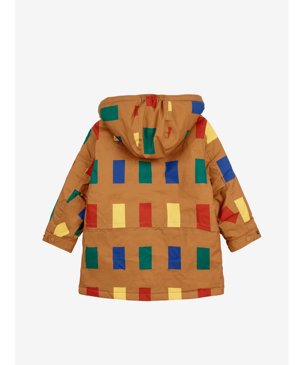 Парка детская Color game all over parka с принтом, коричневая — фото 3