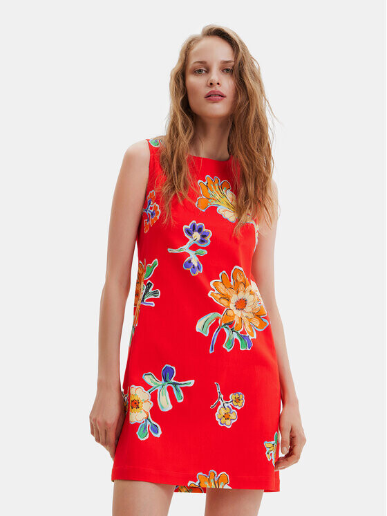 

Платье на каждый день приталенного кроя Desigual, красный