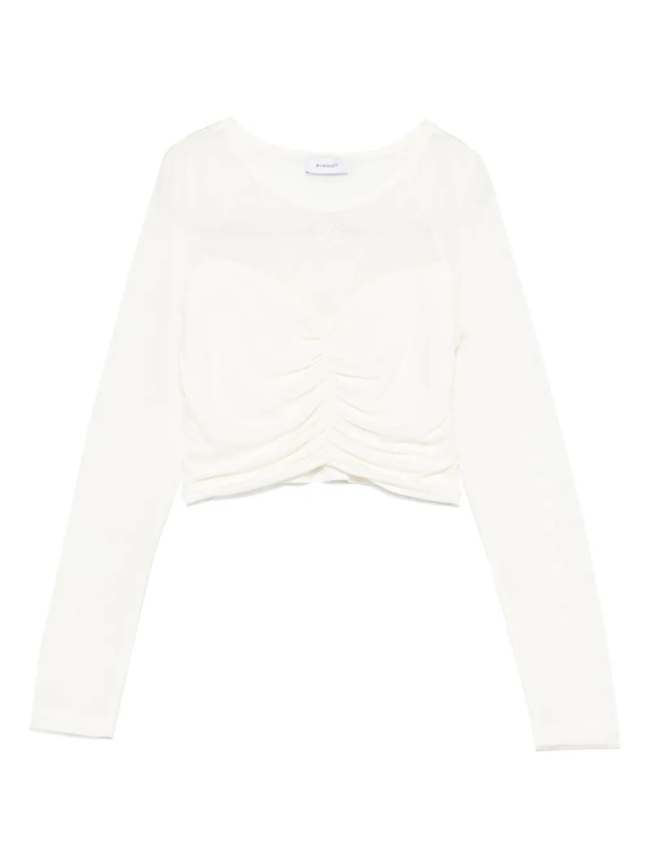 

Топ со вставкой из тюля Pinko Kids, белый