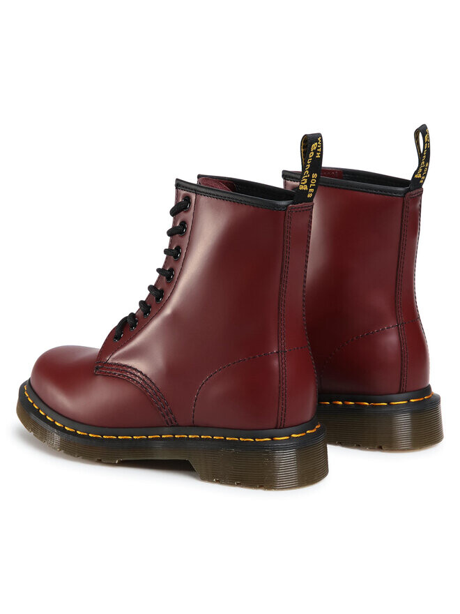 Ботинки Dr. Martens 1460 Smooth с зубчатой ​​подошвой, вишневый / бордовый — фото 4