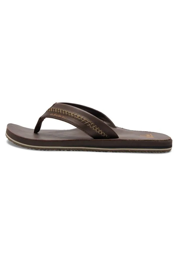 Сандалии carver с т-образным ремешком Quiksilver, Dark Brown