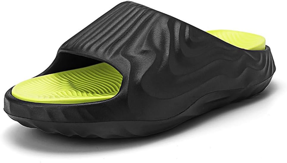 

Мужские тапочки BYDZKJ, нескользящие, быстросохнущие, с открытым носком, с толстой подошвой из ЭВА, антискользящая обувь для лета, шлепанцы для использования на улице и на пляже (Размер: EU 44/45, Цвет: Черный)