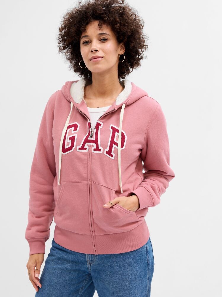 

Утепленная толстовка с логотипом Gap, розовый