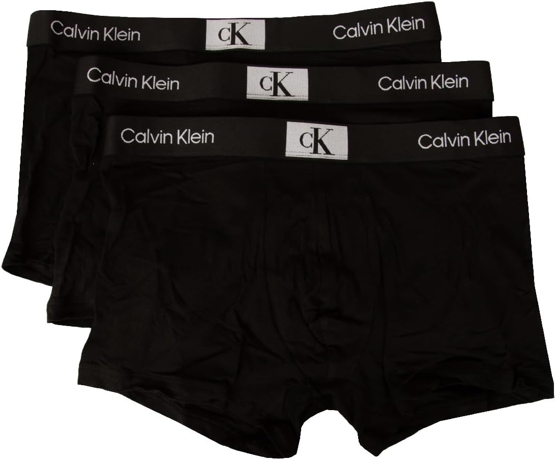 

Мужские трусы Calvin Klein CK, комплект из 3 шт., эластичный хлопок с логотипом, Ub1 Black