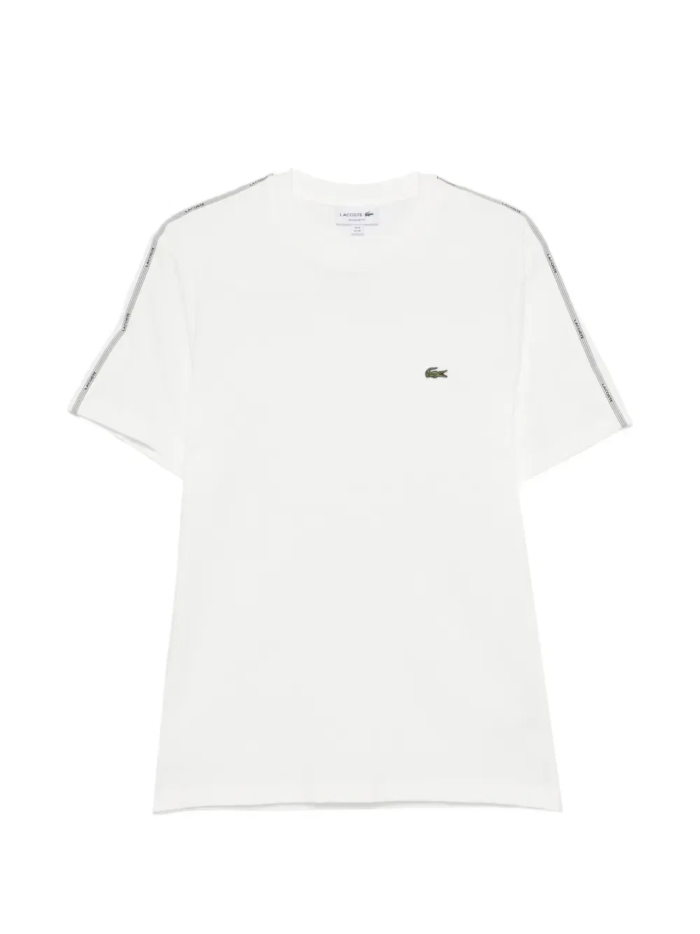 Футболка с логотипом-нашивкой и отделкой тесьмой Lacoste, белый