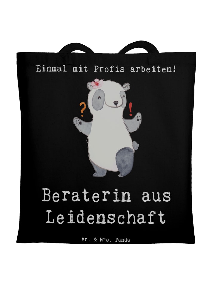 

Mr. & Mrs. Panda Сумка для документов "Страсть консультанта" с надписью черного цвета