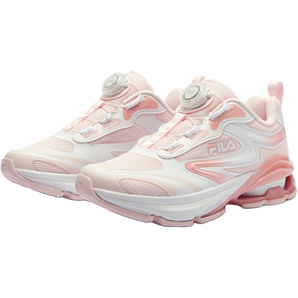 FILA KIDS Детские кроссовки с антискользящей амортизацией и низким верхом, розовые и белые — фото 3