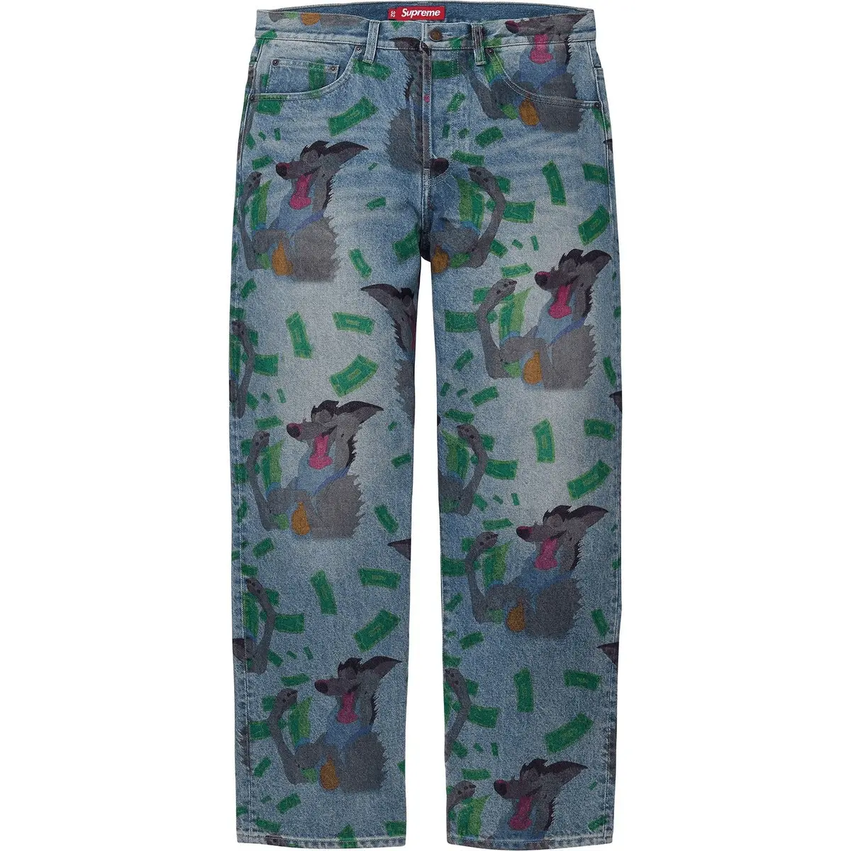 

X All Dogs Go To Heaven FW25 WEEK11 Loose Fit Jean джинсы Unisex Supreme, синий