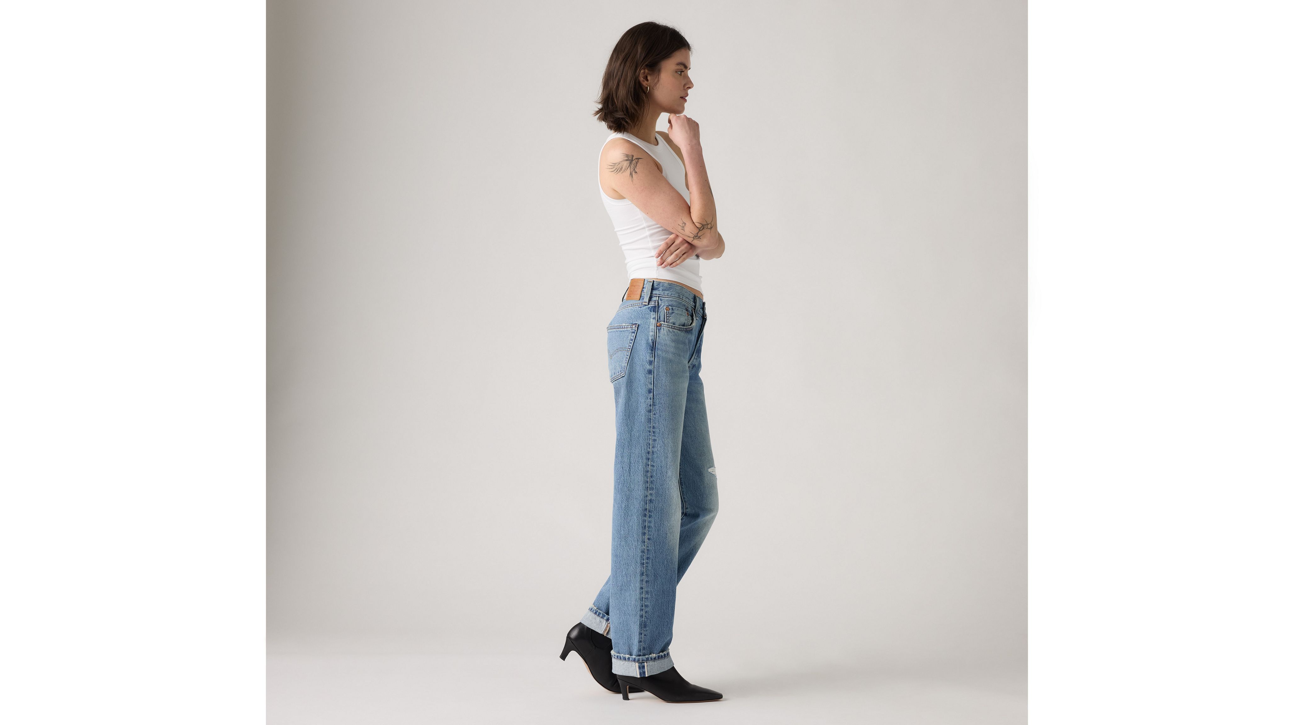 Женские джинсы 501 90-х годов с кромкой Levi's, Fresh Plan - Medium Wash — фото 4