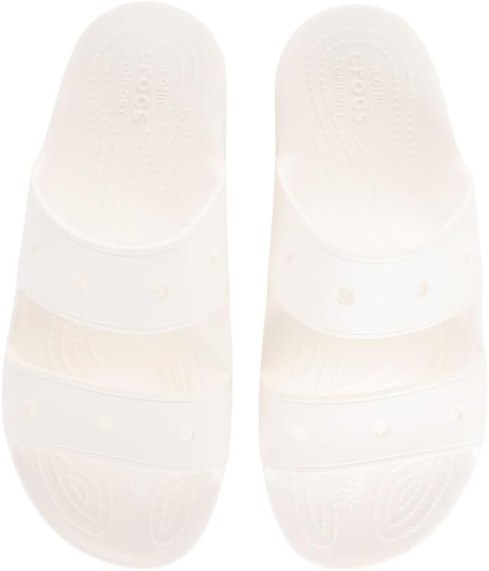 Сандалии Crocs Unisex Classic для взрослых с двумя ремешками, белый — фото 2