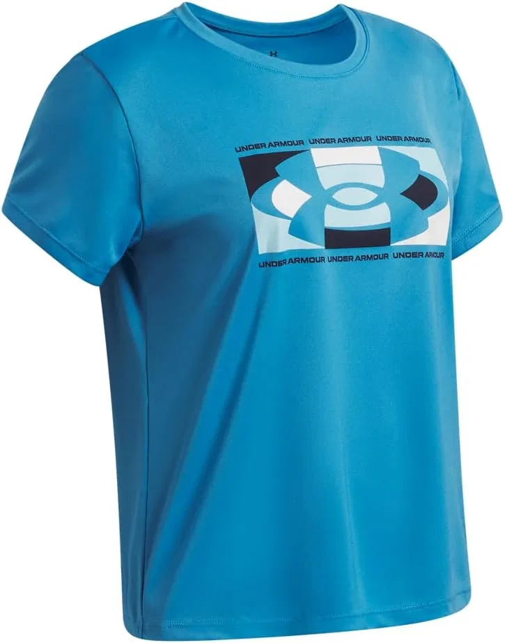Футболка Active Ether Blue Under Armour Tech Big Logo, White — фото 2