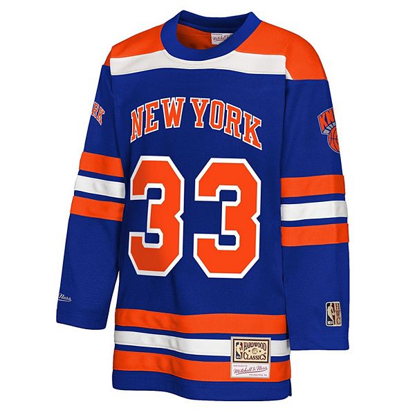 Футболка Patrick Ewing New York Knicks Maxxed Out 20 синяя Mitchell & Ness — фото 3