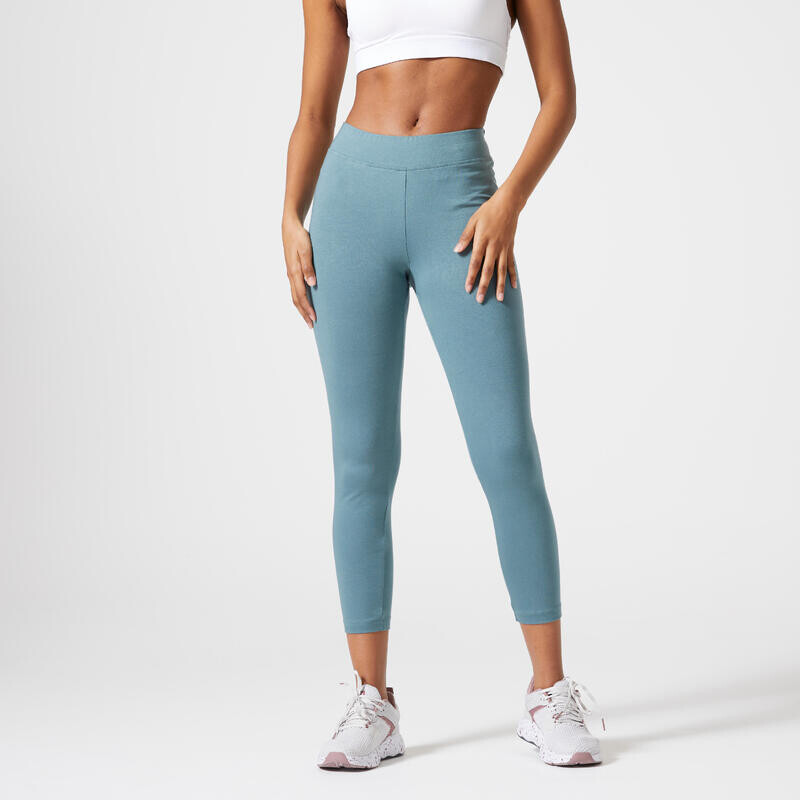 

Леггинсы 7/8 женские - 500 Fit+ сине-зеленые DOMYOS, цвет gruen