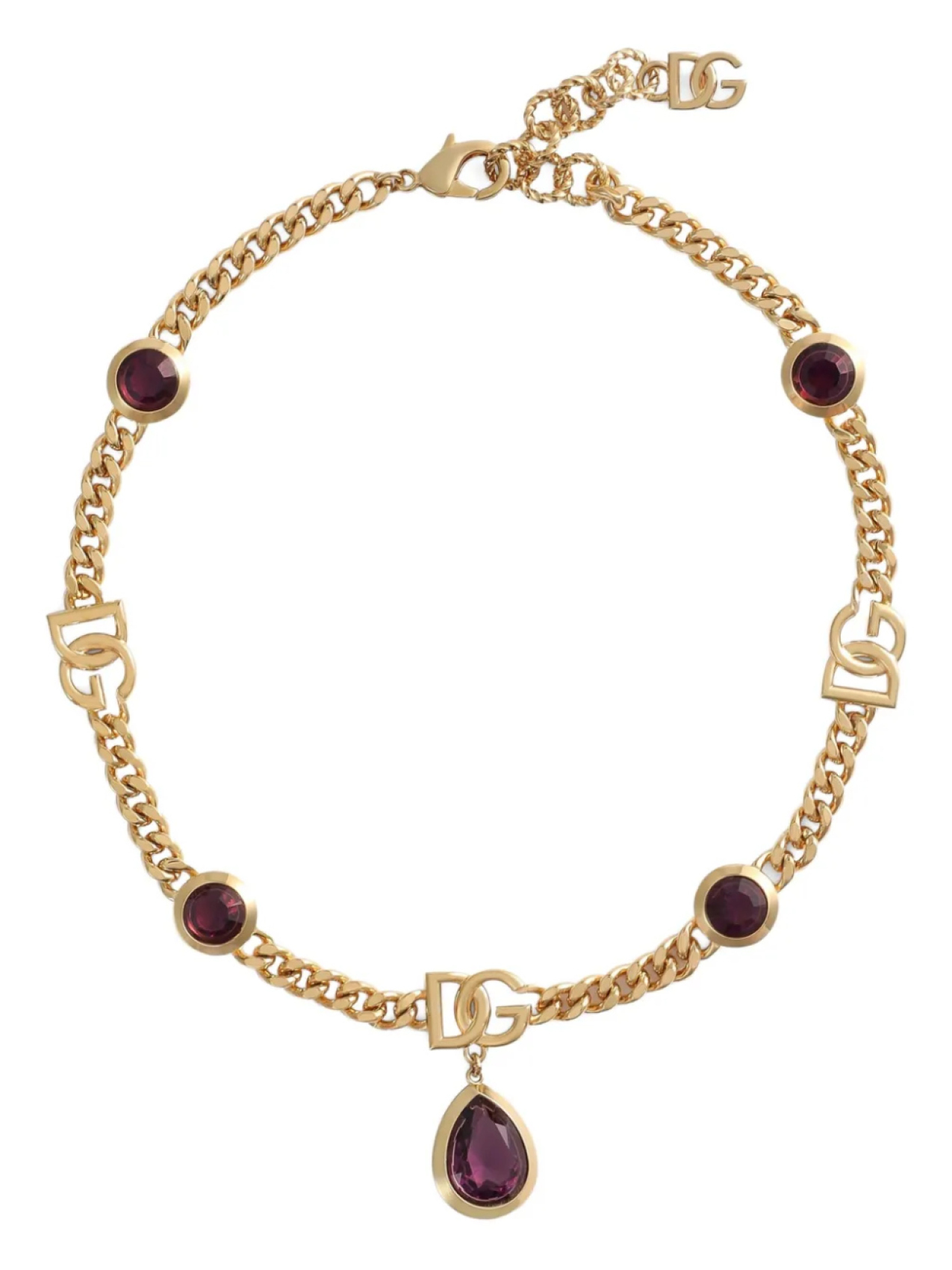 

Dolce & Gabbana колье с логотипом, золотой