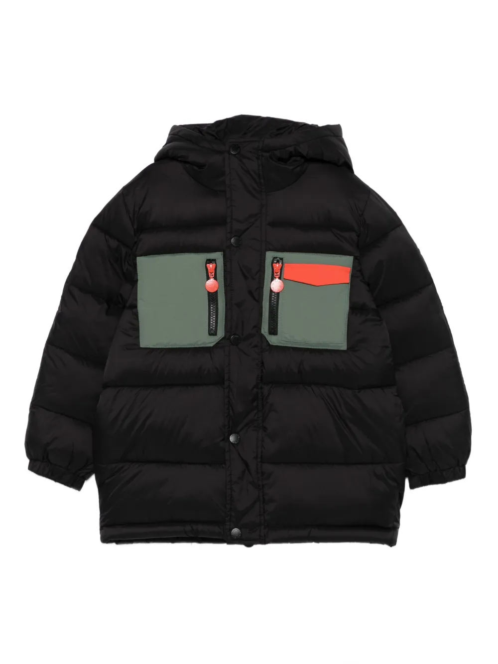 

Пуховик с капюшоном Stella McCartney Kids, черный