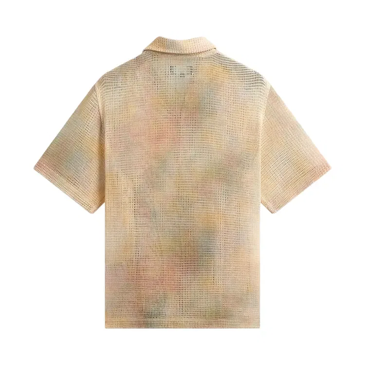 Рубашка Kith Cloud Dye Cotton Mesh Thompson Camp Collar Shirt, красный — фото 2