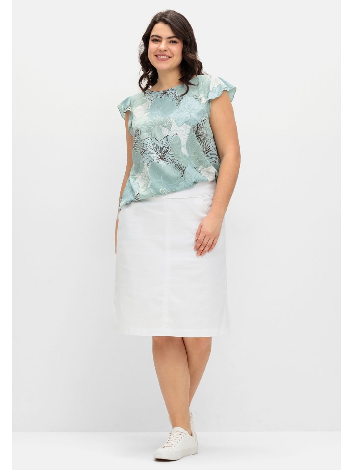 

Юбка до колена sheego, цвет white denim