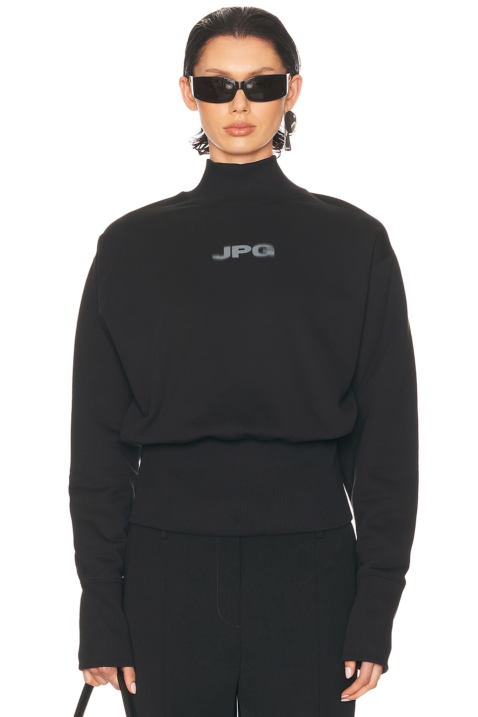 

Обрезанный свитер с круглым вырезом Jpg Jean Paul Gaultier, Black & Dark Grey