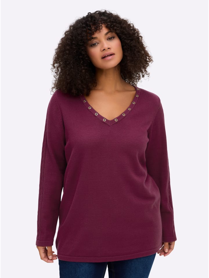 

Свитер sheego, бордовый