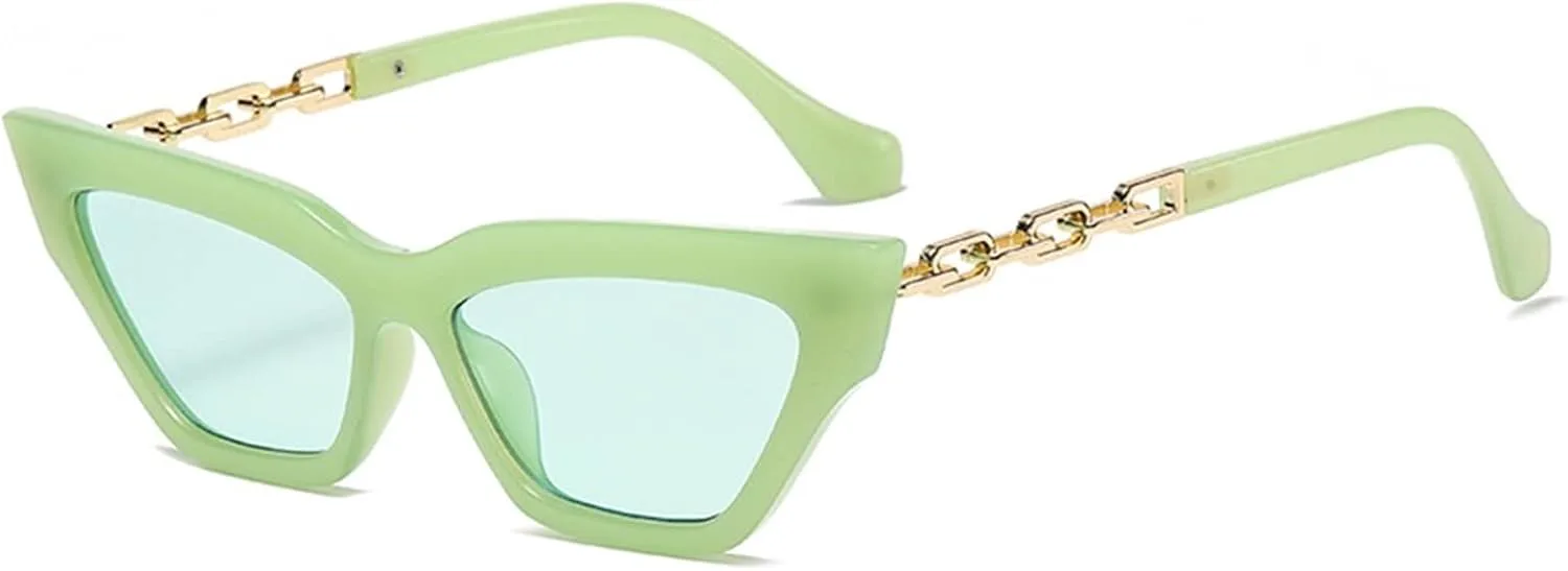 

Солнцезащитные очки GAOXIN с металлической цепочкой для мужчин и женщин, маленькая оправа, «кошачий глаз», солнцезащитные очки (цвет: A, размер: средний), A