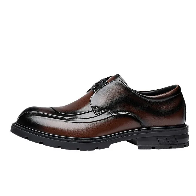 Мужские повседневные туфли low top LUNMADENG, Brown Slip-on