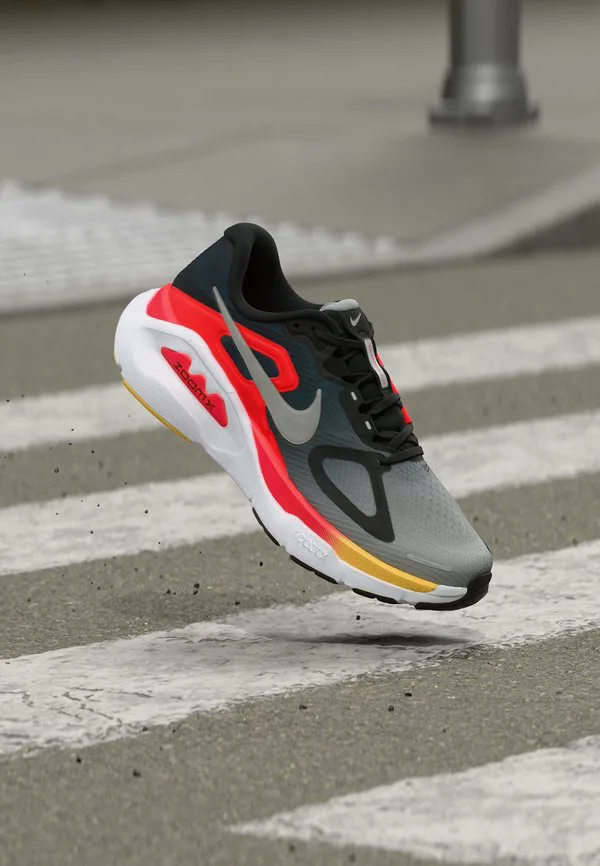 Кроссовки для бега по шоссе structure plus Nike Performance, Black/Silver-Coloured/Light Smoke Grey