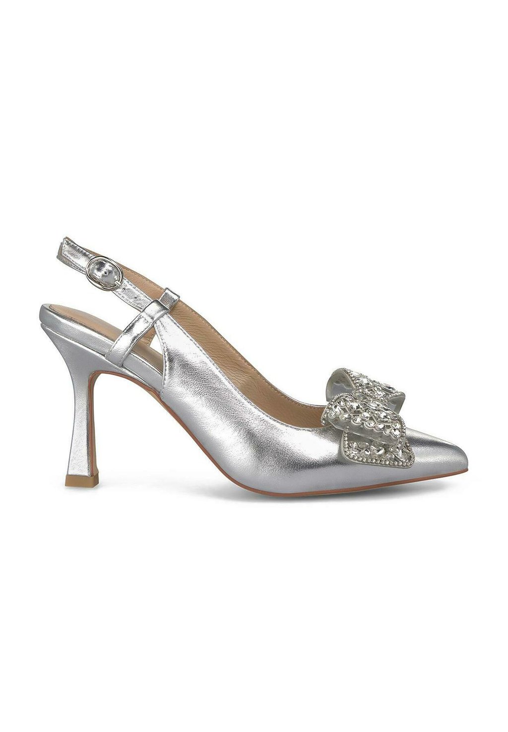 Классические туфли на каблуке DE AGUJA CON PUNTERA AFILADA Y CIERRE CON HEBILLA - High heels Alma en Pena, серебряный — фото 2