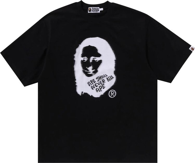 

Футболка BAPE Art Print Jacquard Relaxed Fit 'Black', черный