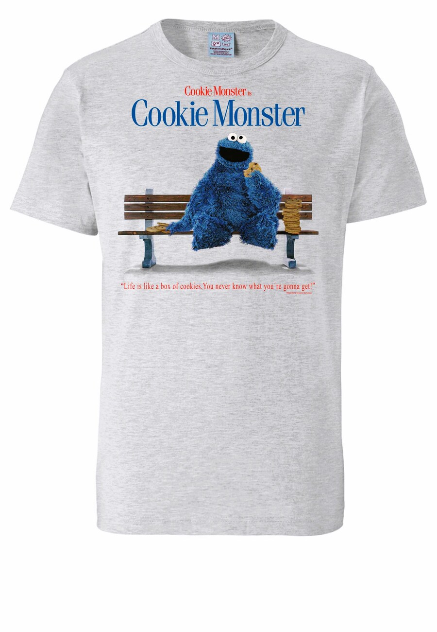 

Классическая футболка LOGOSHIRT Shirt Sesamstrasse Krümelmonster - Bank, серый
