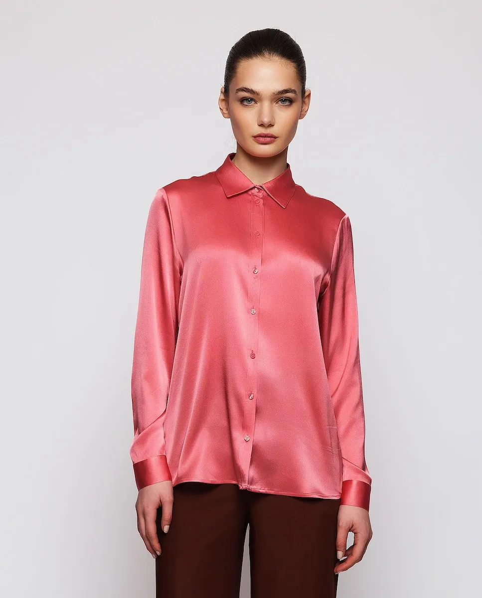 

Женская блузка из эластичного шелка Mirto, розовый