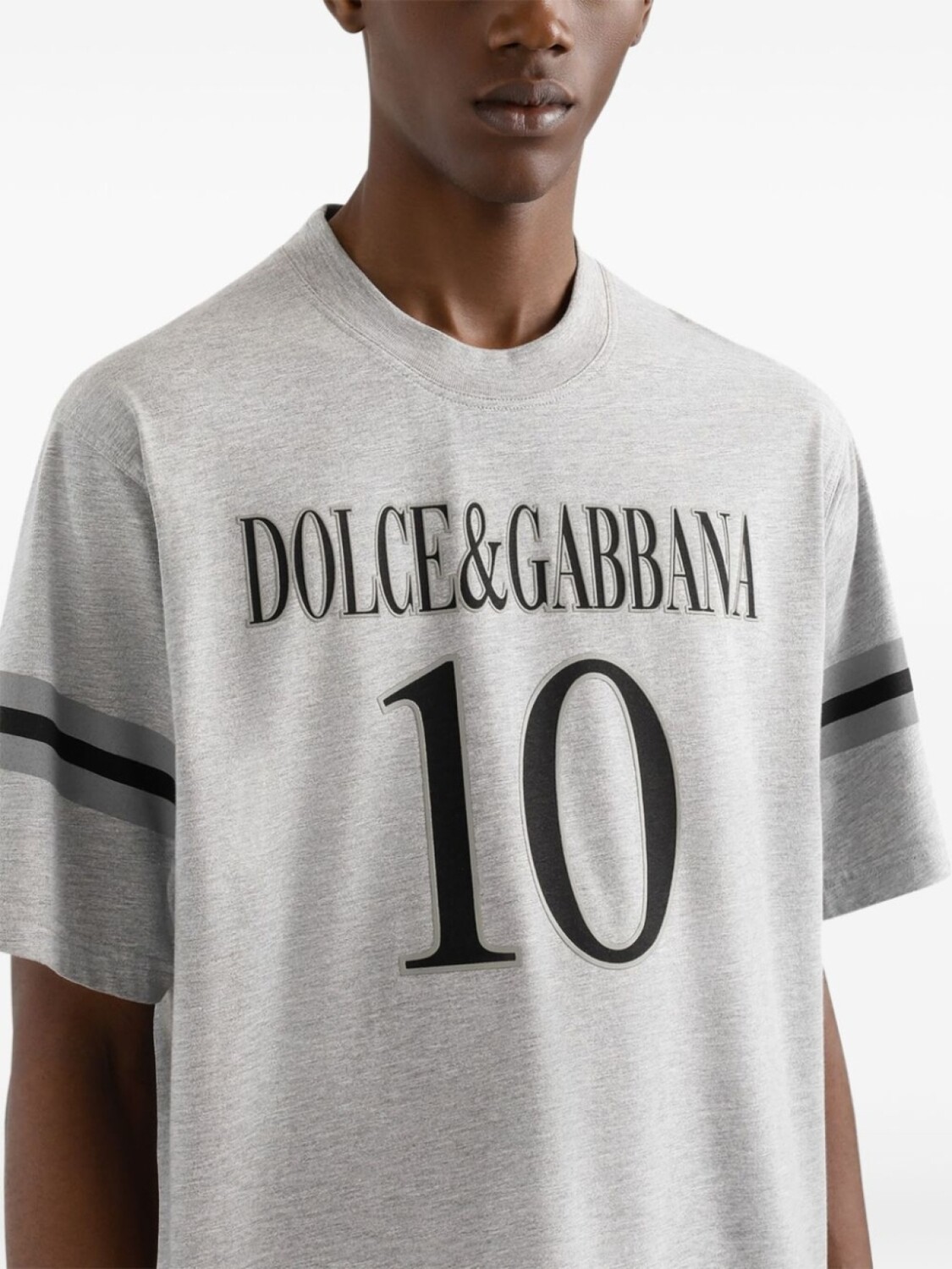 Футболка с логотипом Dolce & Gabbana, серый — фото 4