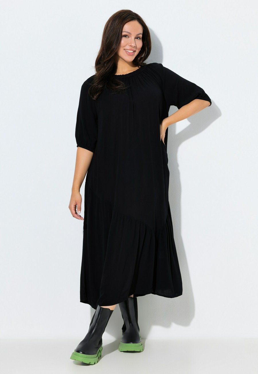 

Платье Ulla Popken TEXTURED FLOUNCE , Black