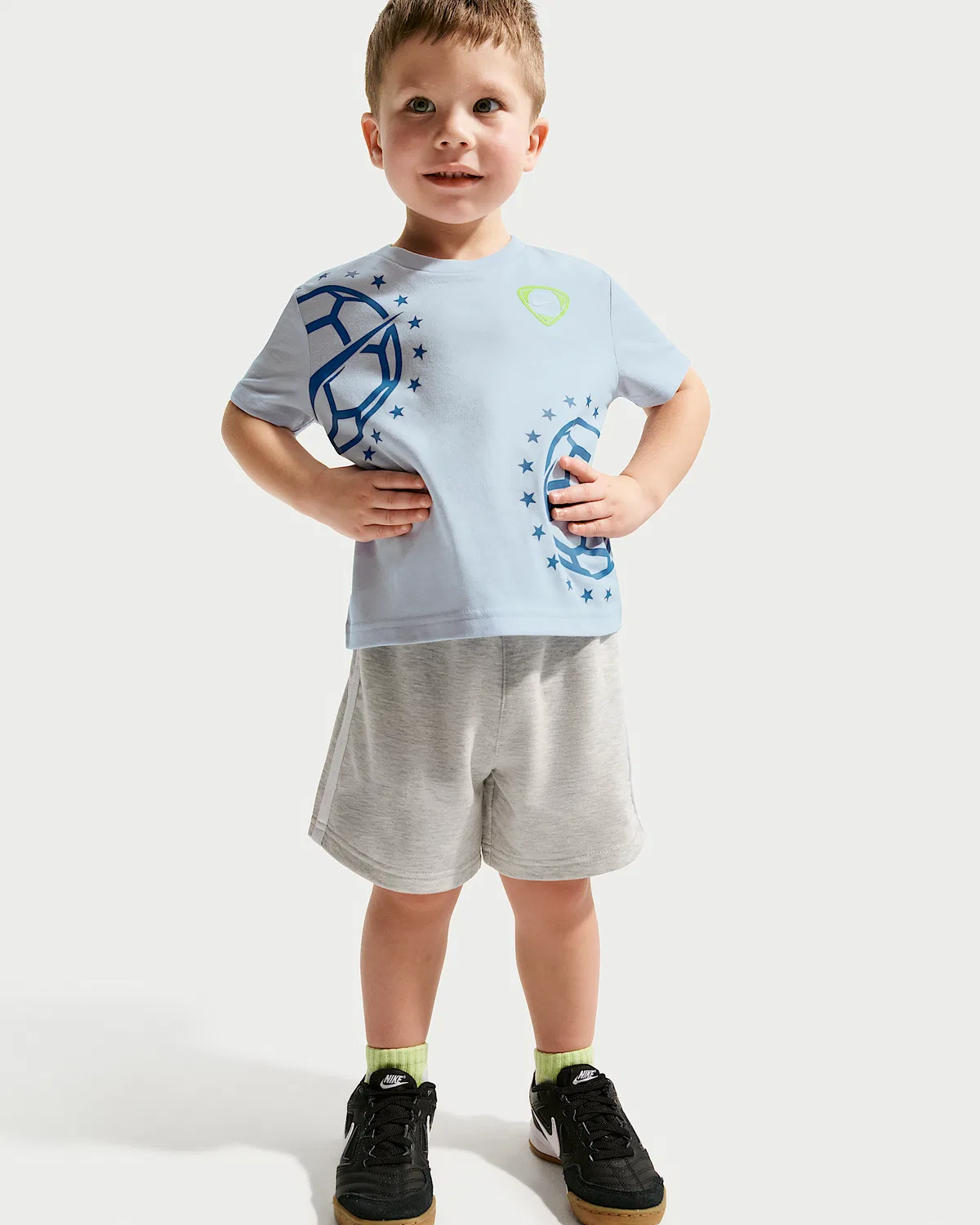Детские шорты из французского футера Nike Sportswear Goal Mode, Grey Heather — фото 4