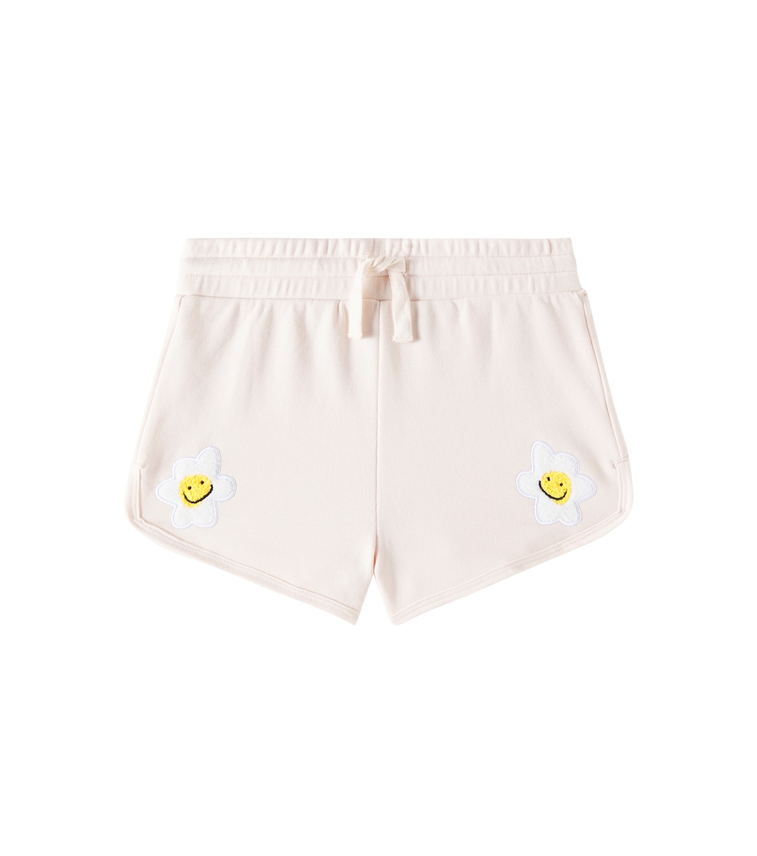 

Шорты из хлопкового джерси с нашивками Stella McCartney Kids, Nude